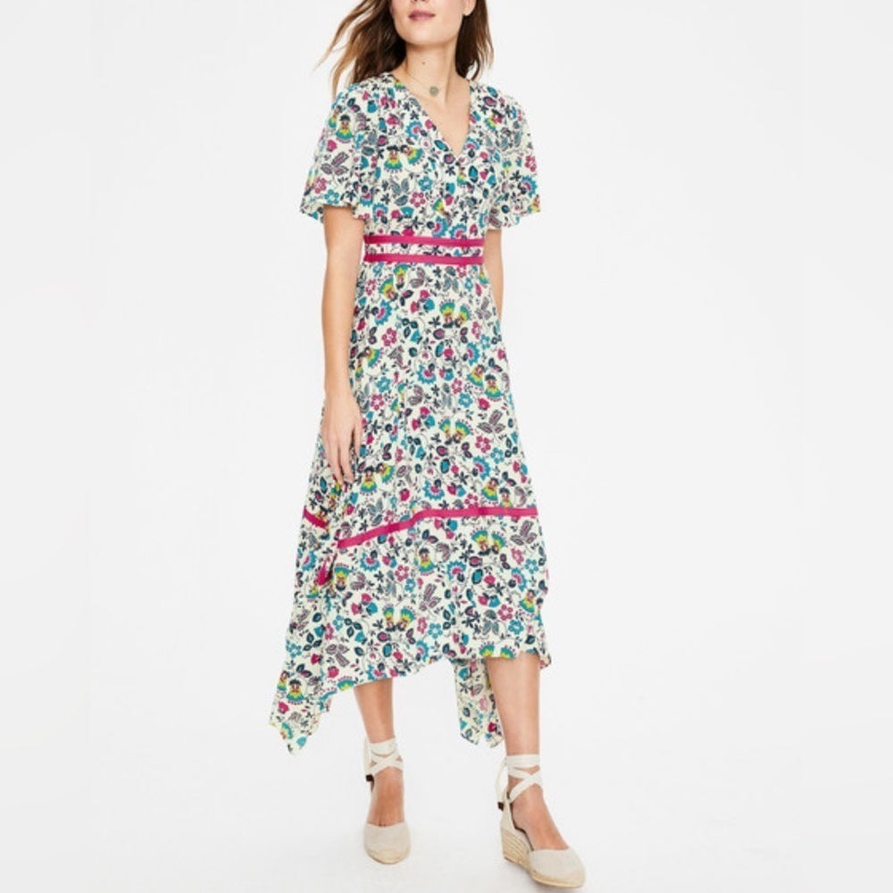 BODEN Holly Hanky Hem Midi Dress 4